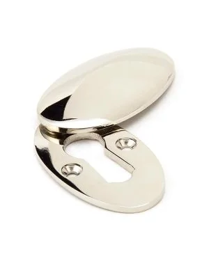 Polished Nickel Oval Escutcheon & Cover