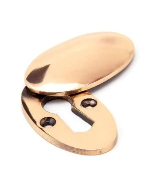 Polished Bronze Oval Escutcheon & Cover