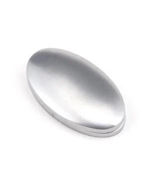 Satin Chrome Oval Escutcheon & Cover