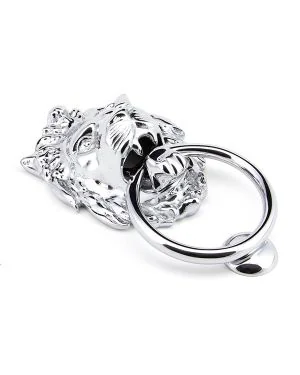 Polished Chrome Lion Head Door Knocker