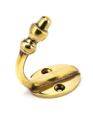 Aged Brass Coat Hook