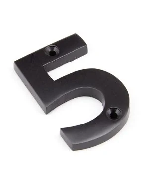 Aged Bronze Numeral 5