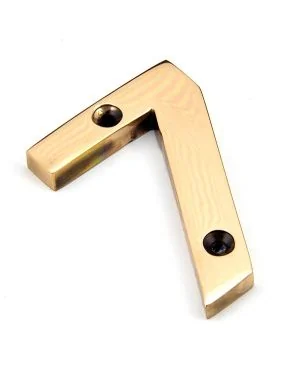 Polished Bronze Numeral 7