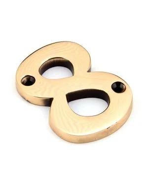 Polished Bronze Numeral 8