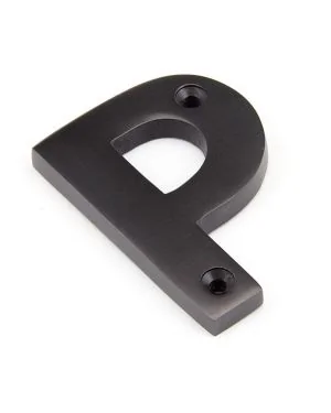 Aged Bronze Letter P