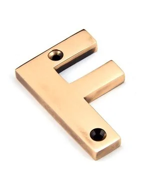 Polished Bronze Letter F