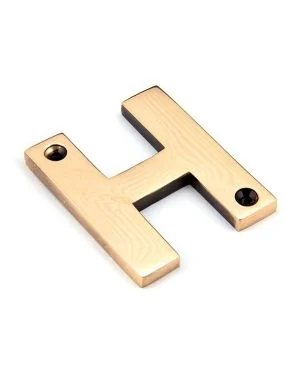 Polished Bronze Letter H