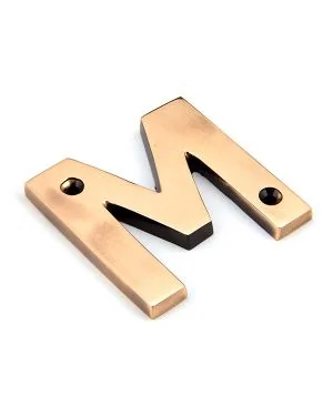 Polished Bronze Letter M