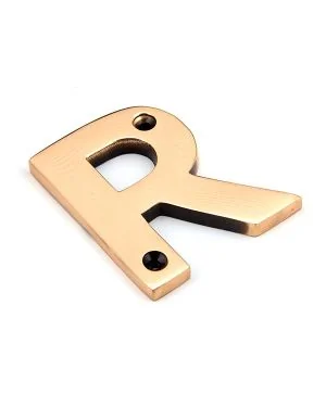 Polished Bronze Letter R