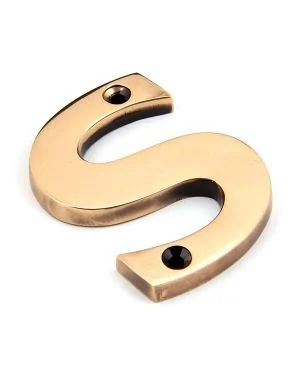 Polished Bronze Letter S