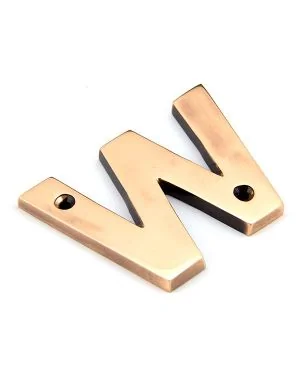 Polished Bronze Letter W