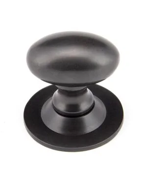 Aged Bronze Oval Cabinet Knob 33mm