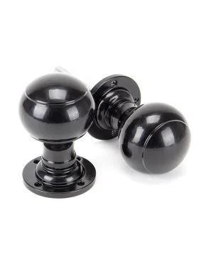 Black Regency Mortice/Rim Knob Set