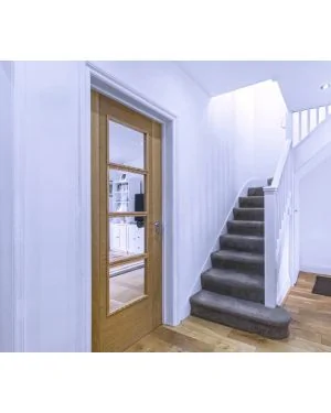 Iseo K4514 Oak 4-Light Fire Door (FD30 - Made to Measure)