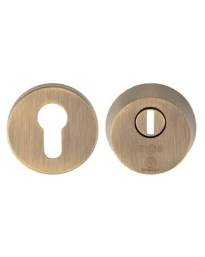 2 Star Security Escutcheon - Antique Brass
