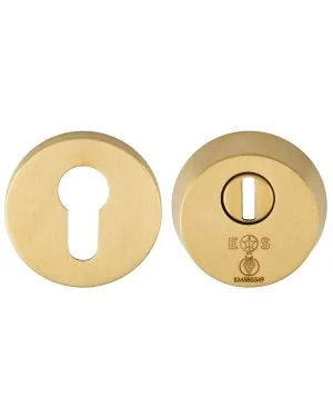 2 Star Security Escutcheon - Satin Brass