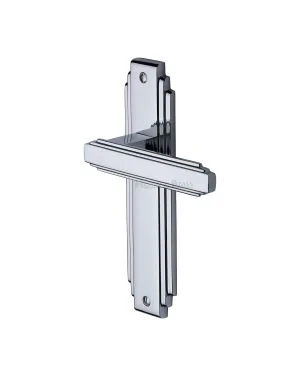 Heritage Brass Door Handle Lever Latch Astoria Design Polished Chrome finish