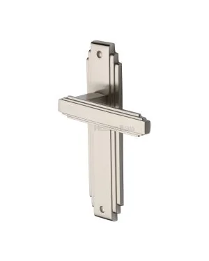 Heritage Brass Door Handle Lever Latch Astoria Design Satin Nickel finish