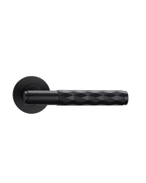 Aswan Lever Handle Pair - Matt Black
