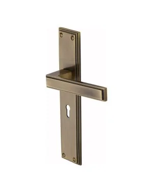 Heritage Brass Atlantis Long Lever Lock Antique Brass finish