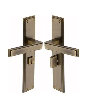 Heritage Brass Atlantis Long Bathroom set Antique Brass finish