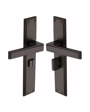 Heritage Brass Atlantis Long Bathroom set Matt Bronze finish