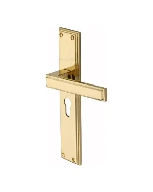 Heritage Brass Atlantis Long Euro Profile Polished Brass finish