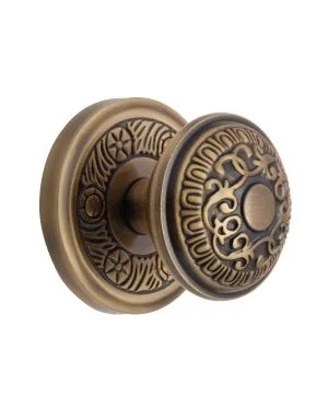 Heritage Brass Mortice Knob on Rose Aydon Design Antique finish