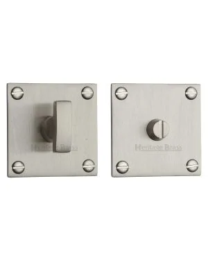 Heritage Brass Thumbturn & Emergency Release for Bathroom & Bedroom Doors Satin Nickel finish