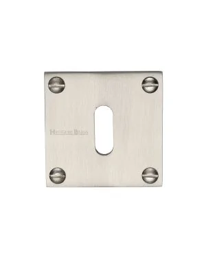 Heritage Brass Keyhole Escutcheon Satin Nickel finish