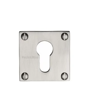 Heritage Brass Euro Profile Cylinder Escutcheon Satin Nickel finish