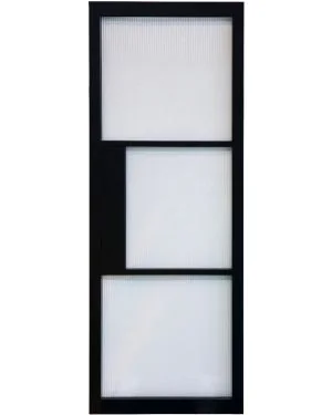 Bergen Black 3-Light Reeded