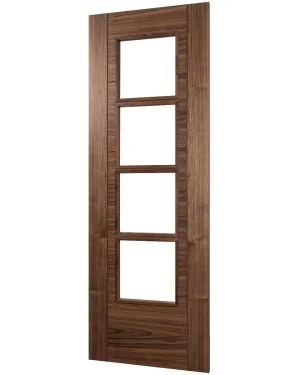 Iseo B4514 Walnut 4-Light Fire Door (FD30)