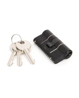 60mm Euro Cylinder (30-30) - Key & Key - Black