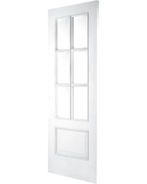 Bolection Iris White 6-Light Grained Fire Door (FD30) (EOL)