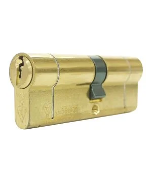 70mm Euro Cylinder (35-35) - Key & Key - Satin Brass
