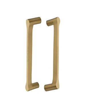 Heritage Brass Back to Back Door Pull Handle Gio Design 332mm Satin Brass Finish