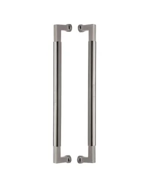 Heritage Brass Door Pull Handle Bauhaus Design 483mm Satin Nickel Finish