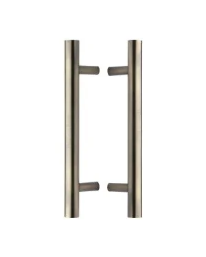 Heritage Brass Back to Back Door Pull Handle Bar Design 305mm Antique Brass Finish