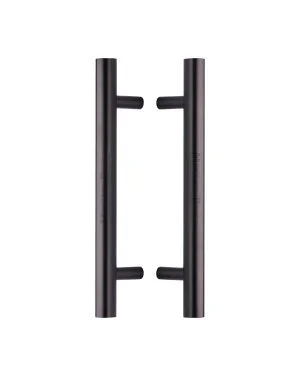 Heritage Brass Back to Back Door Pull Handle Bar Design 305mm Matt Bronze Finish