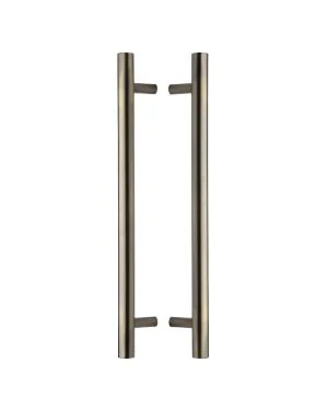 Heritage Brass Back to Back Door Pull Handle Bar Design 457mm Antique Brass Finish