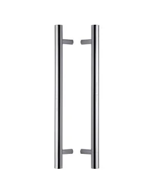 Heritage Brass Back to Back Door Pull Handle Bar Design 457mm Polished Chrome Finish
