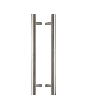 Heritage Brass Back to Back Door Pull Handle Bar Design 457mm Satin Nickel Finish