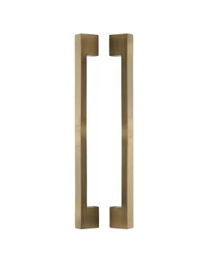 Heritage Brass Back to Back Door Pull Handle Metro Design 457mm Antique Brass Finish