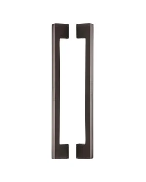 Heritage Brass Back to Back Door Pull Handle Metro Design 457mm Matt Bronze Finish
