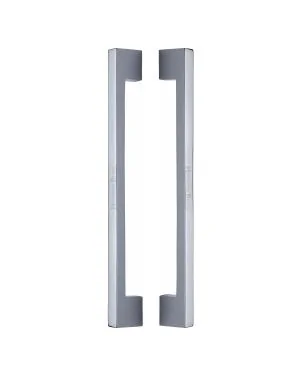Heritage Brass Back to Back Door Pull Handle Metro Design 457mm Polished Chrome Finish