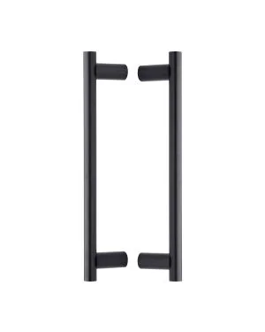 Heritage Brass Back to Back Door Pull Handle Round Bar Design 336mm Matt Bronze Finish