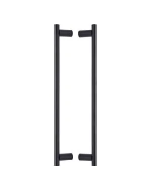 Heritage Brass Back to Back Door Pull Handle Round Bar Design 489mm Matt Bronze Finish