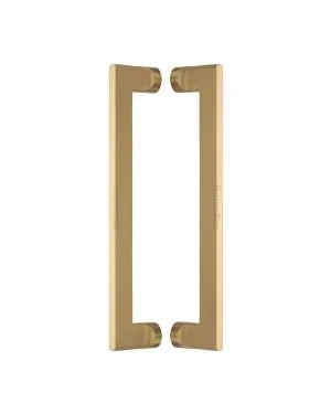 Heritage Brass Back to Back Door Pull Handle Apollo Design 307mm Satin Brass Finish