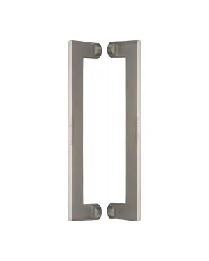 Heritage Brass Back to Back Door Pull Handle Apollo Design 307mm Satin Nickel Finish